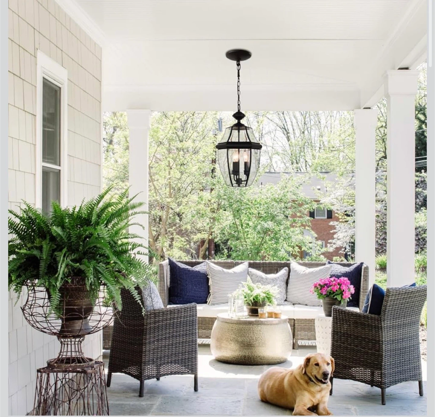 New large 3 light outdoor hanging light - photo 4