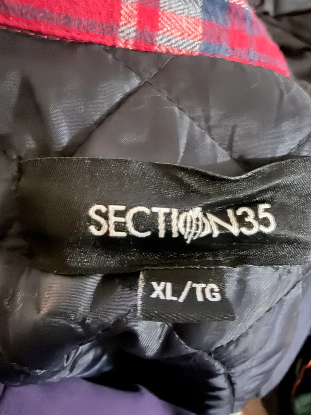 Section Thirty Five Brand :Red Plaid Quilted Shirt Jacket image indicator(6)