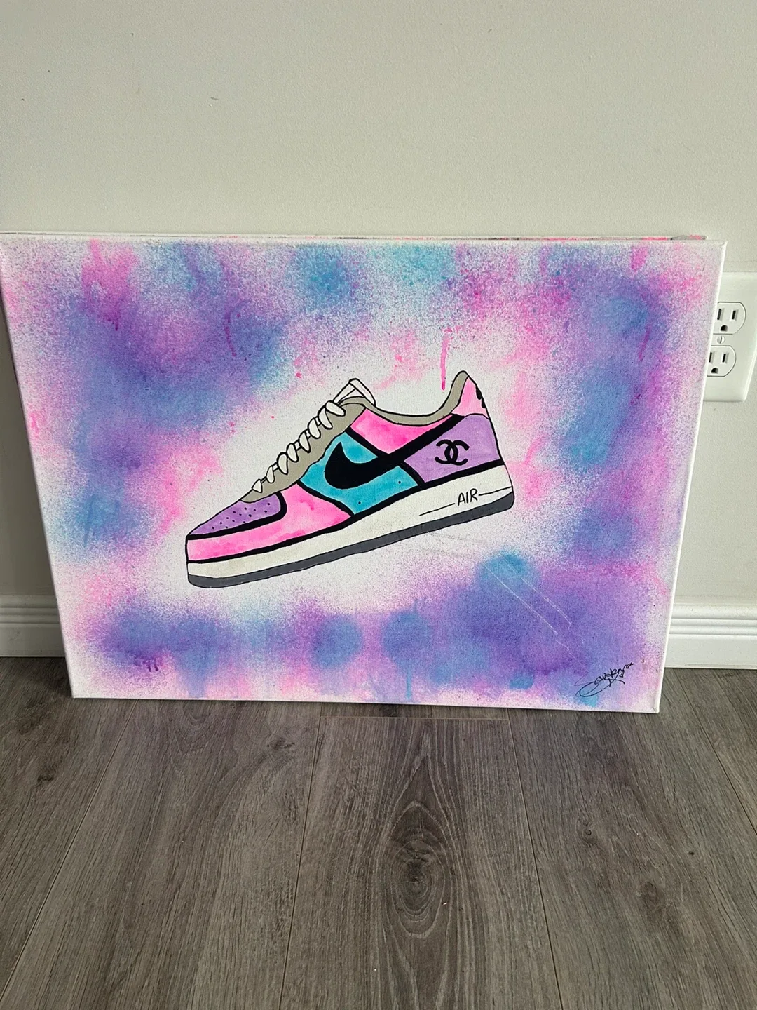 Nike Air Force 1 Chanel Inspired Art