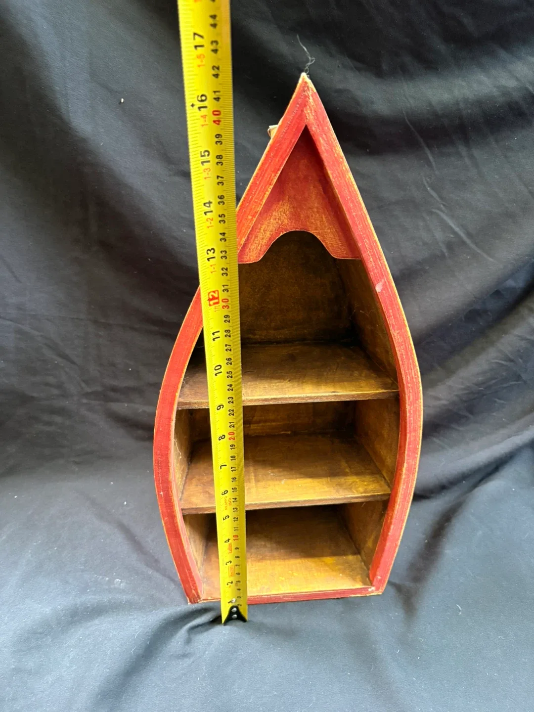 #cleanout Red & Yellow Wooden Boat-Shaped Shelf image indicator(6)