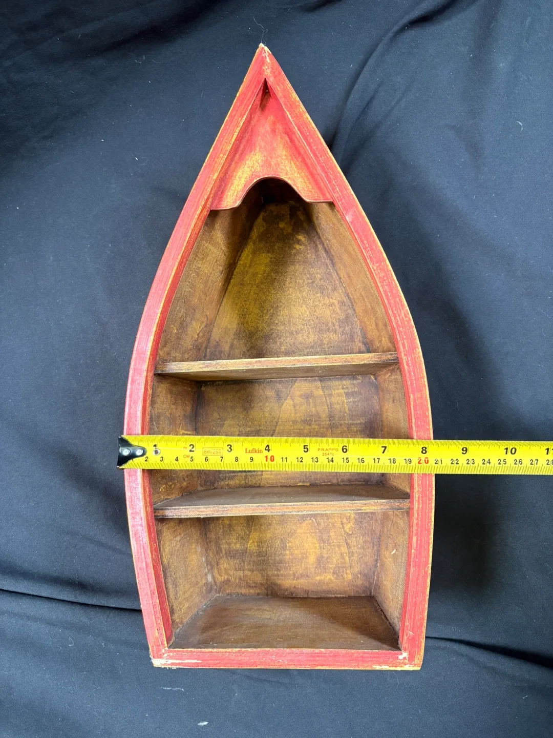 #cleanout Red & Yellow Wooden Boat-Shaped Shelf image indicator(7)