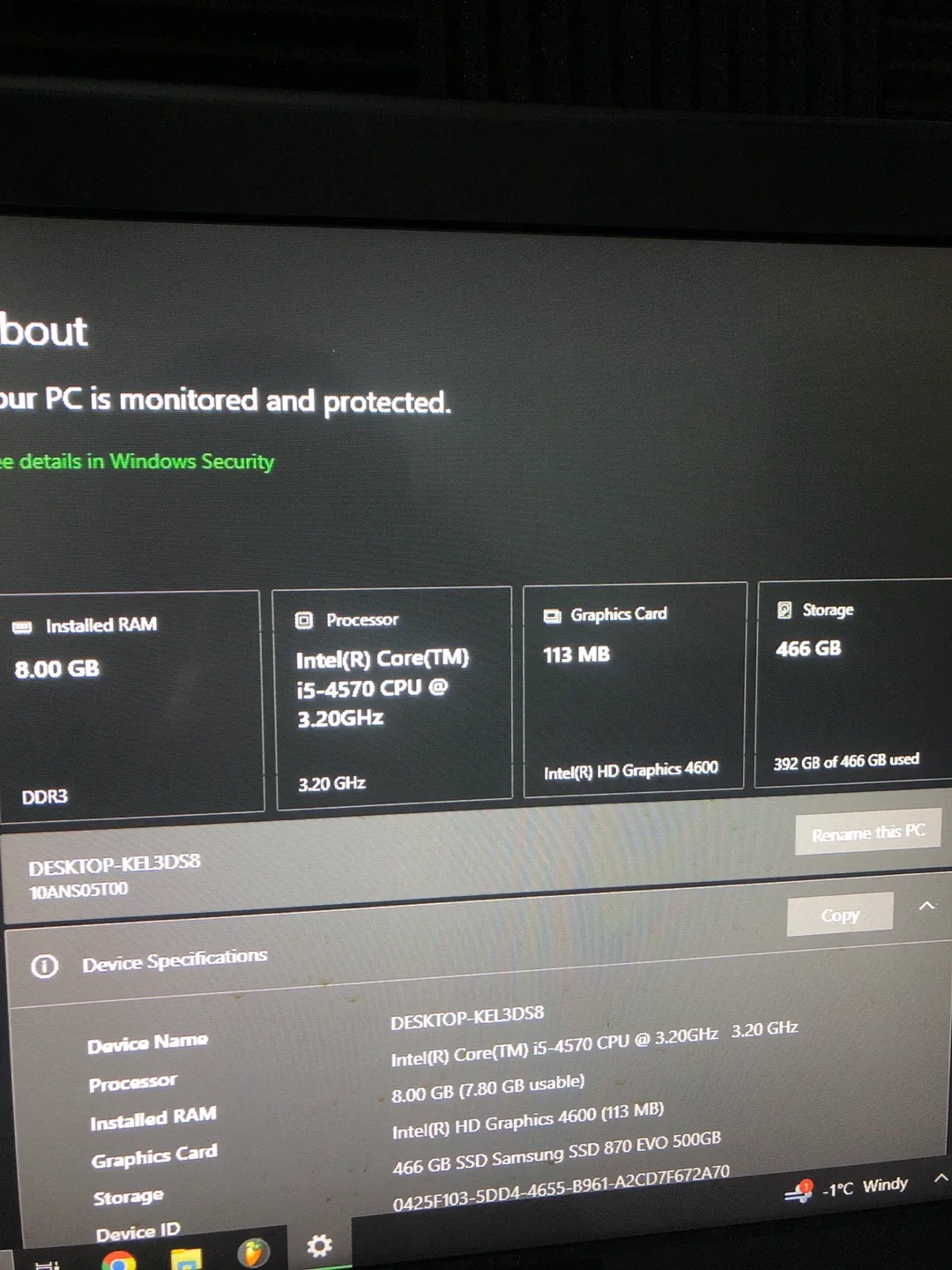 Desktop PC - Intel i5, 8GB RAM, 466GB Storage image indicator(2)