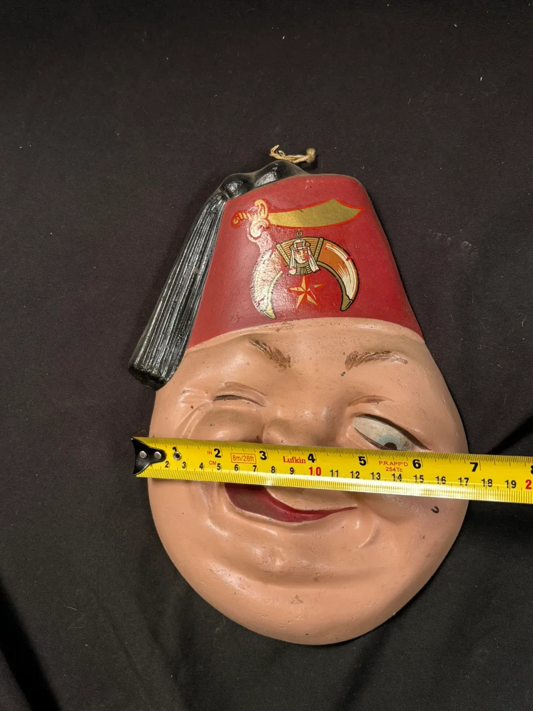 #cleanout Vintage Shriners Fez Man Wall Hanging Decor image indicator(4)
