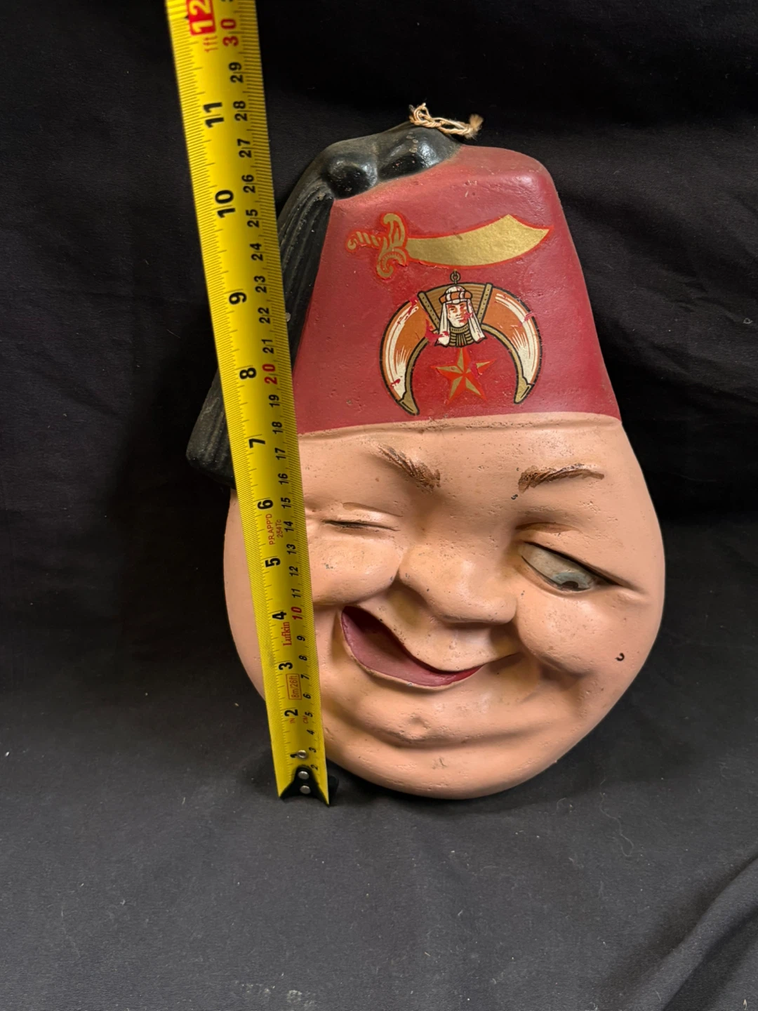 Vintage Shriners Fez Man Wall Hanging Decor - photo 3