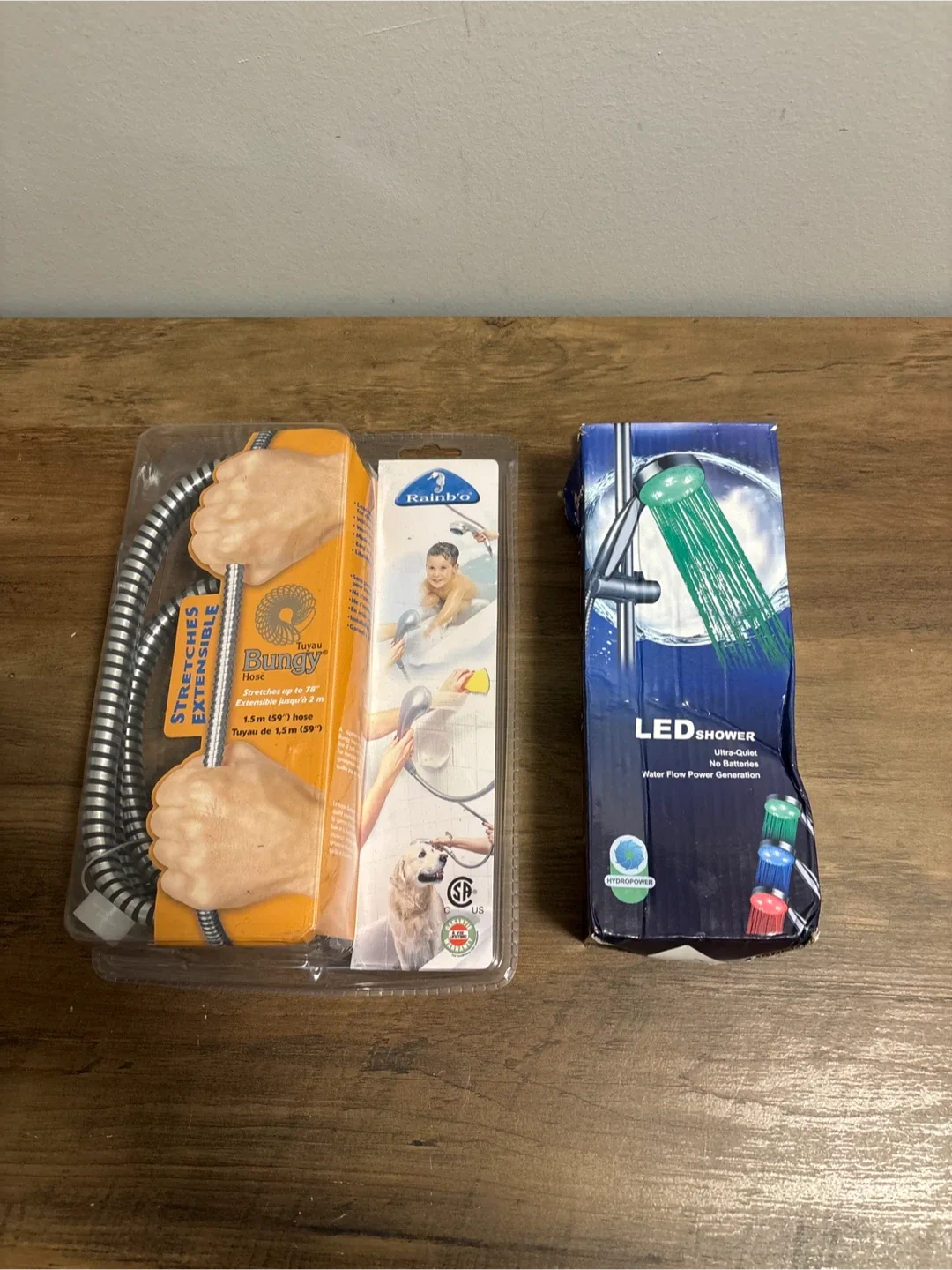 Rainbo Tuyau Bungee Hose & LED Shower Head - New!