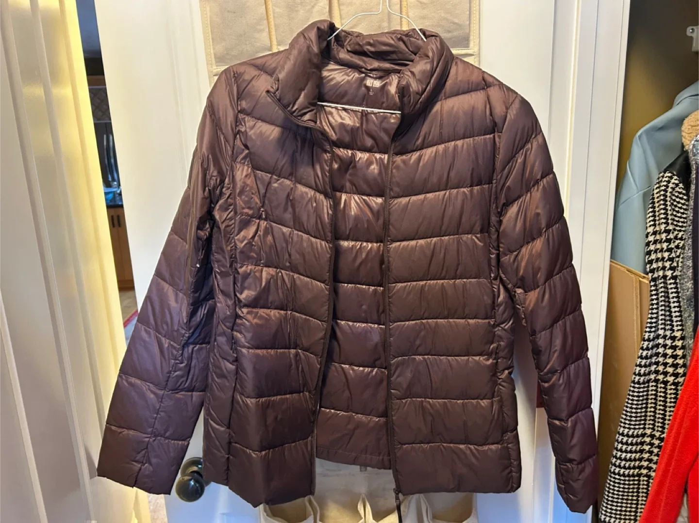 Uniqlo Brown Down Jacket - Size Large