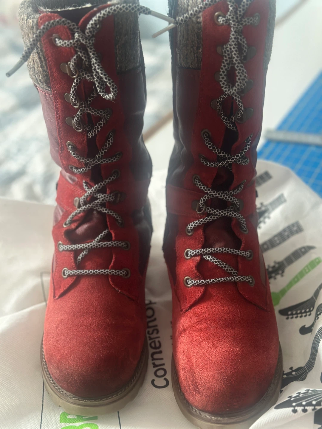 Remonte Red Leather Boots - Size 38 - photo 5