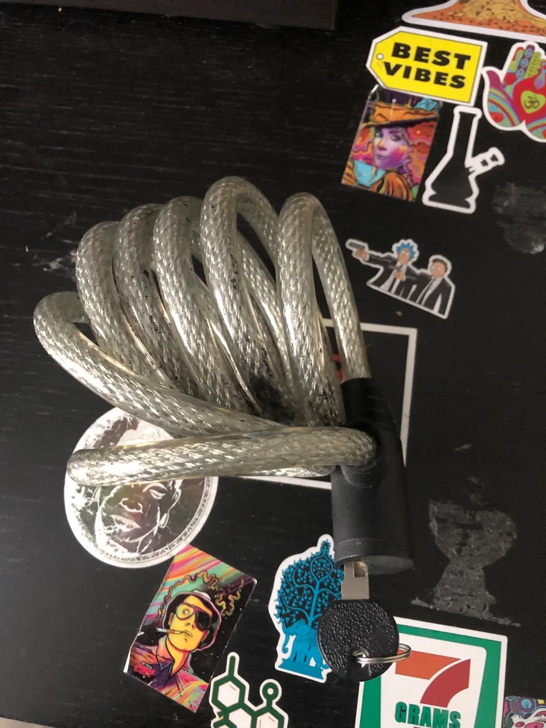 Coiled Cable Bike Lock with Key