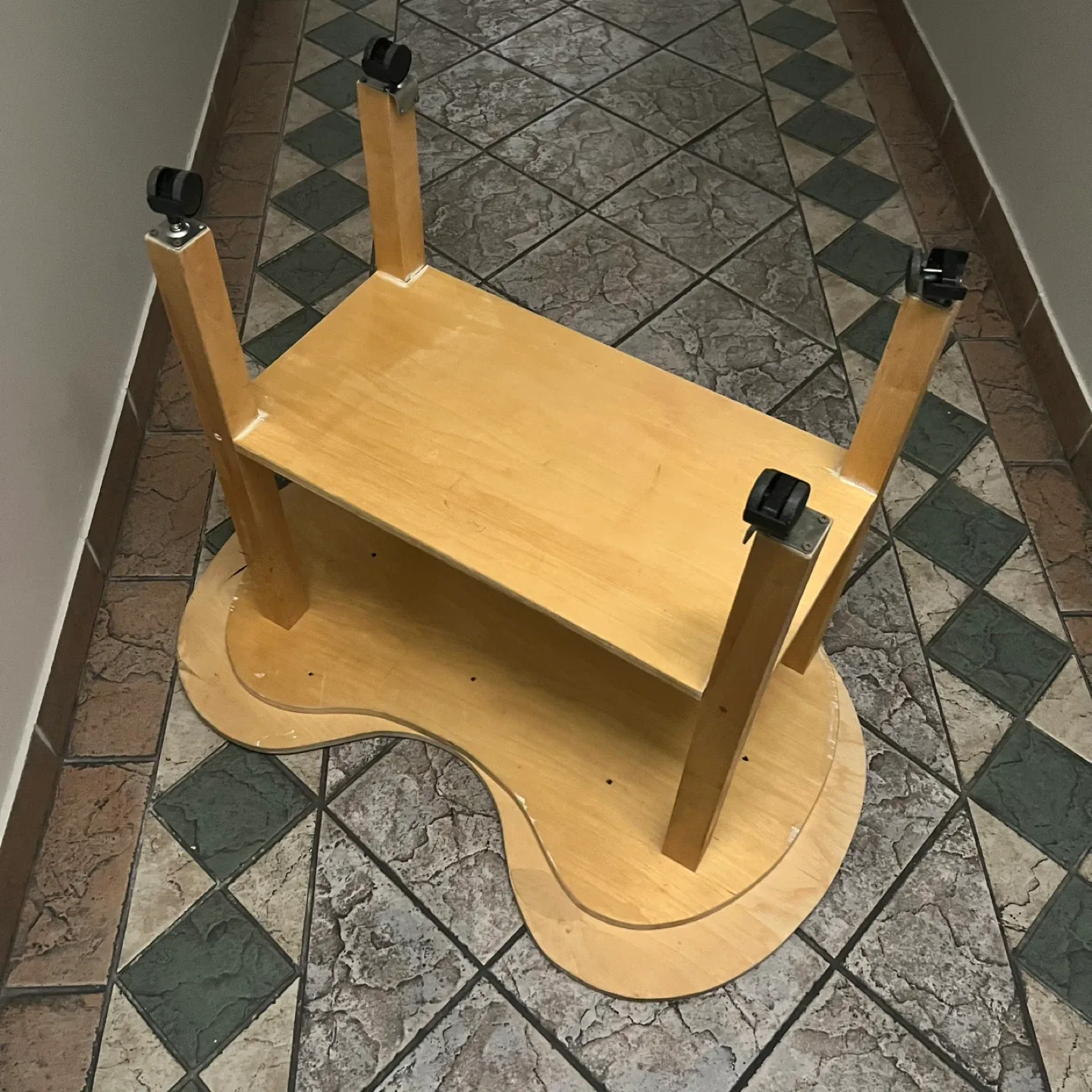 Wooden Kidney Shaped  desk or work station image indicator(2)