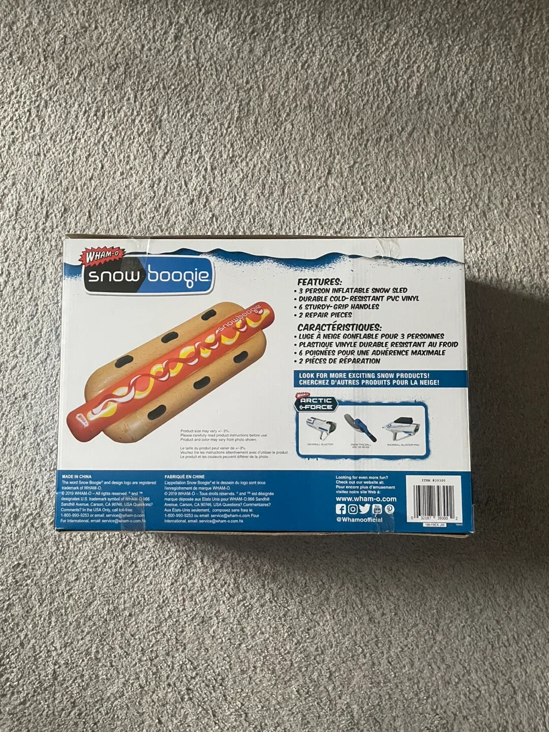 Wham-O Snow Boogie Hot Dog Tube - New in Box! image indicator(3)