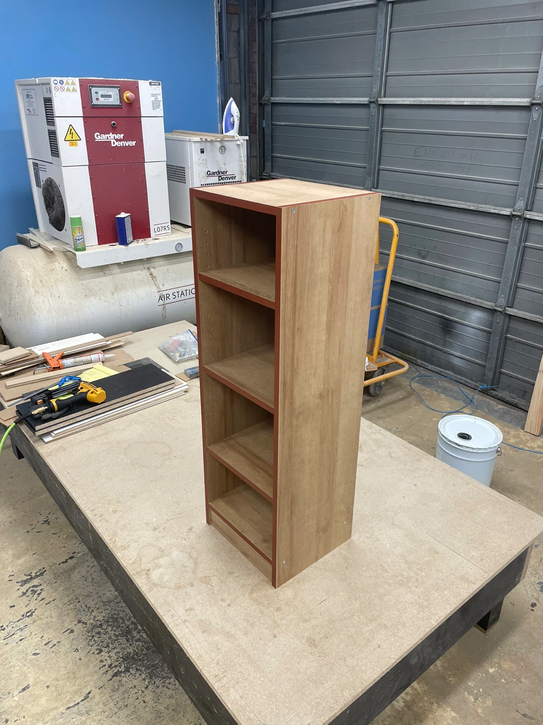 Wooden Bookcase with 4 Shelves - photo 2