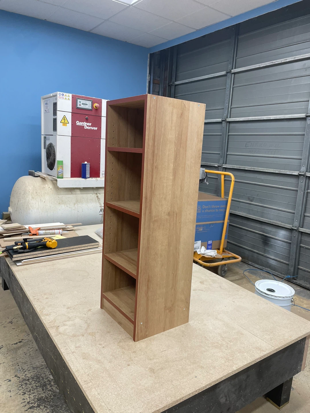 Wooden Bookcase with 4 Shelves - photo 3