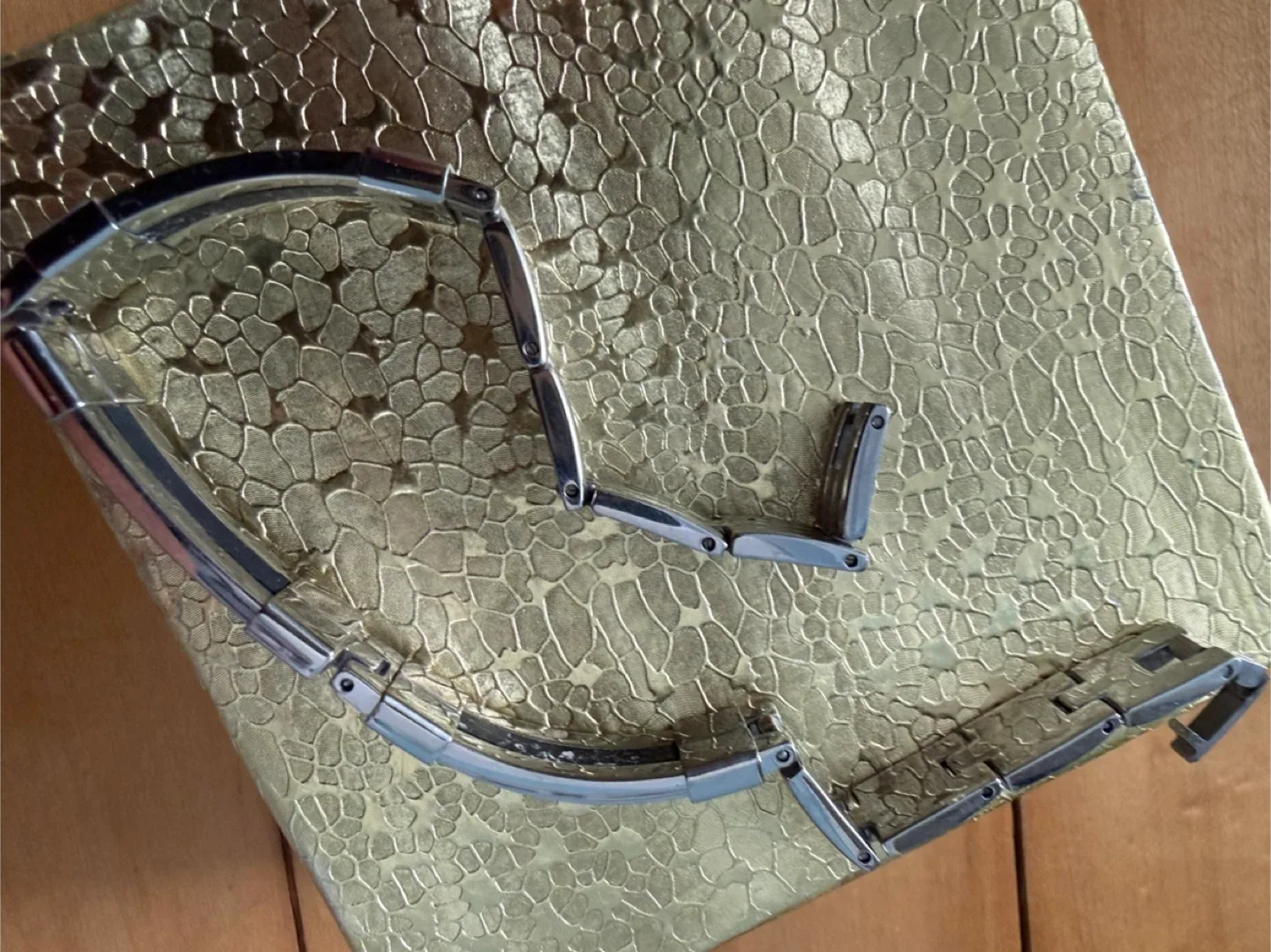 Men's Silver & Black Bracelet with Box image indicator(2)