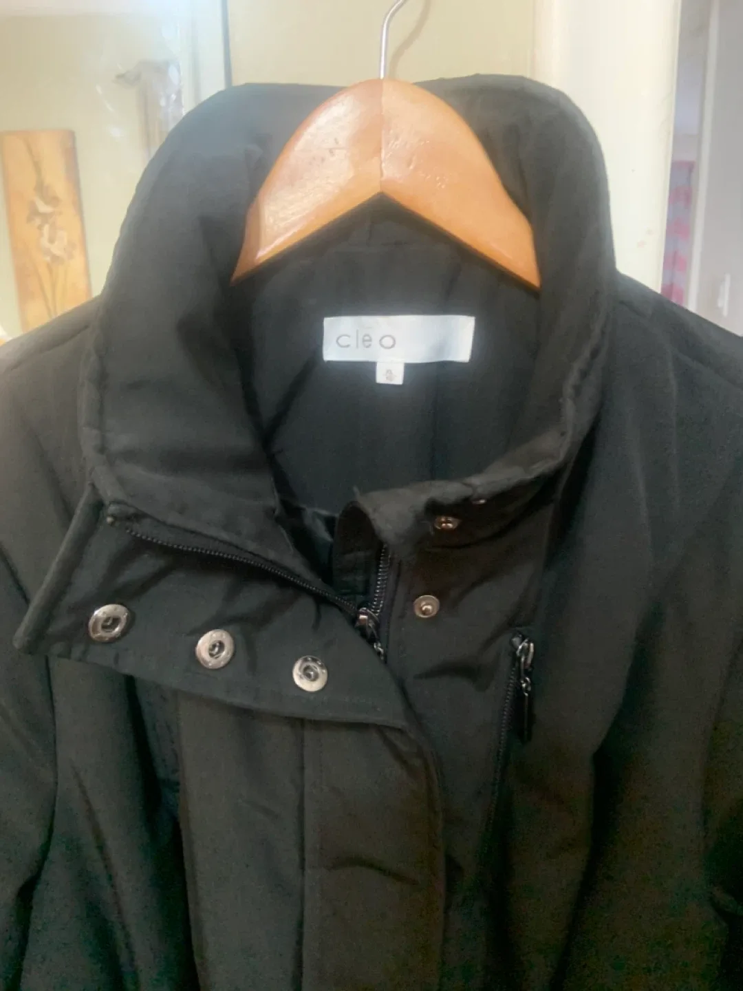 Women’s Cleo Black Winter Coat - Size XL ! image indicator(3)