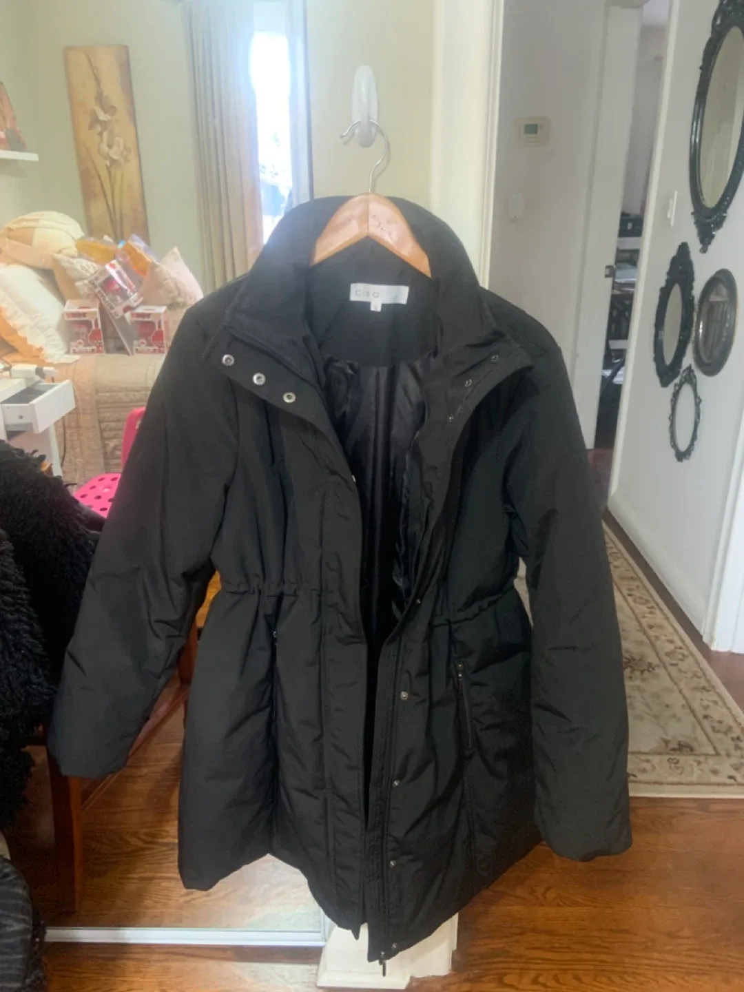 Women’s Cleo Black Winter Coat - Size XL ! image indicator(2)