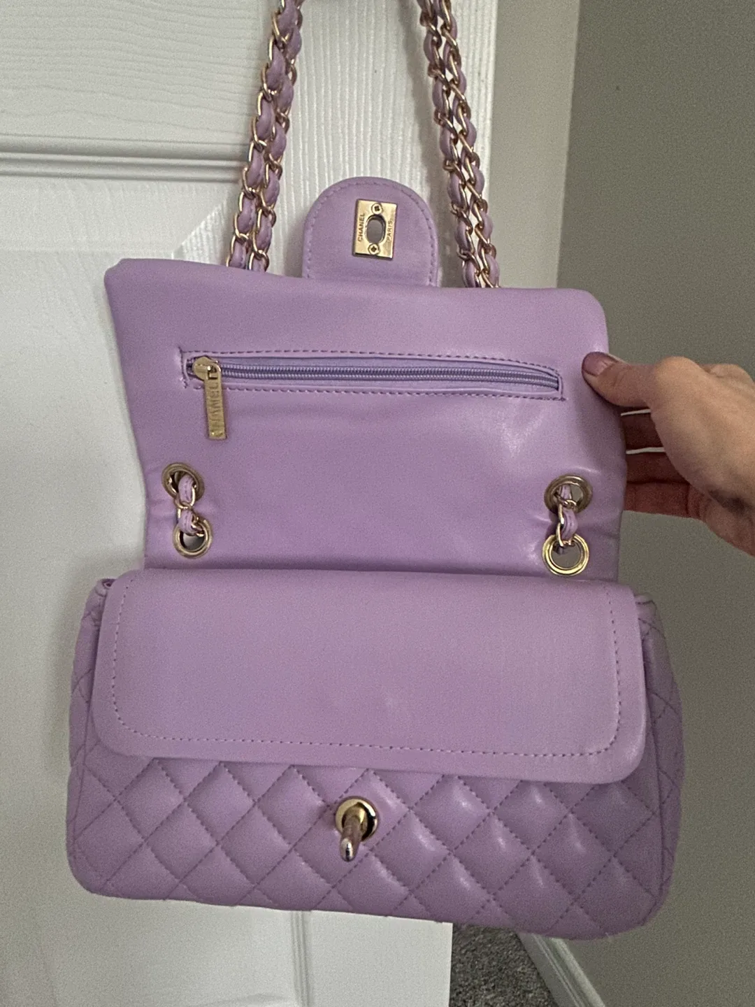 Chanel Quilted Handbag - Lavender image indicator(7)