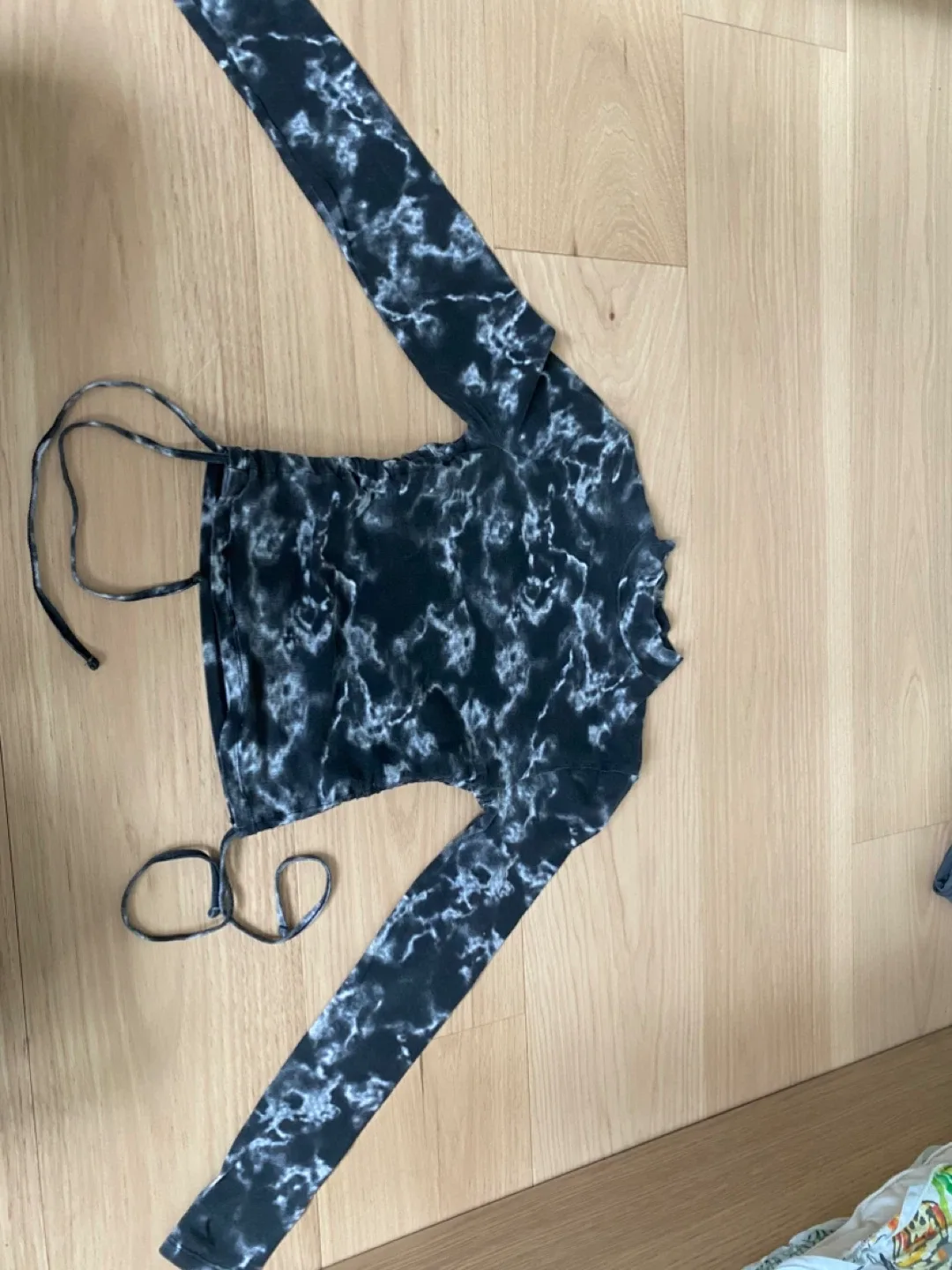 Tie Dye Long Sleeve Crop Top