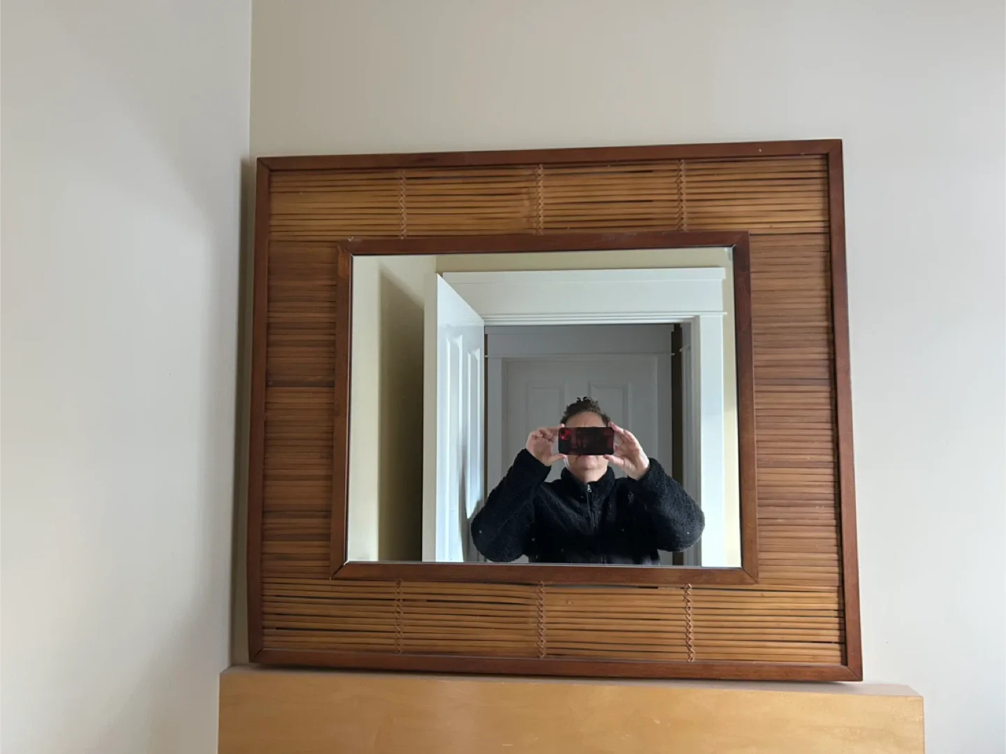 Wooden Framed Wall Mirror