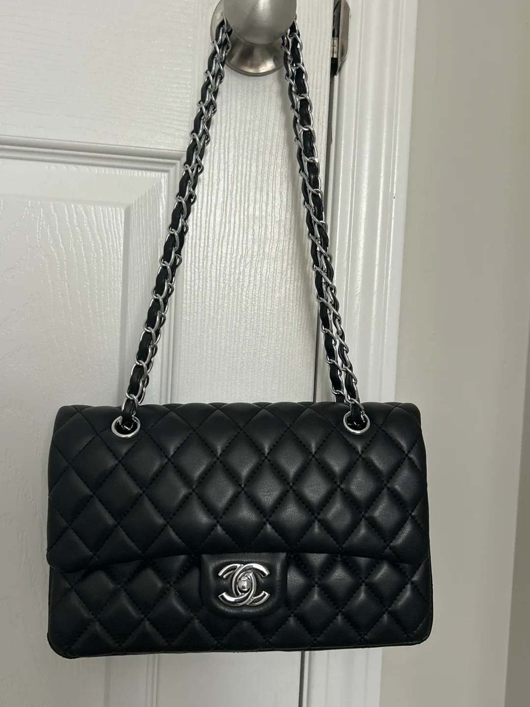 Chanel Black Quilted Leather Handbag