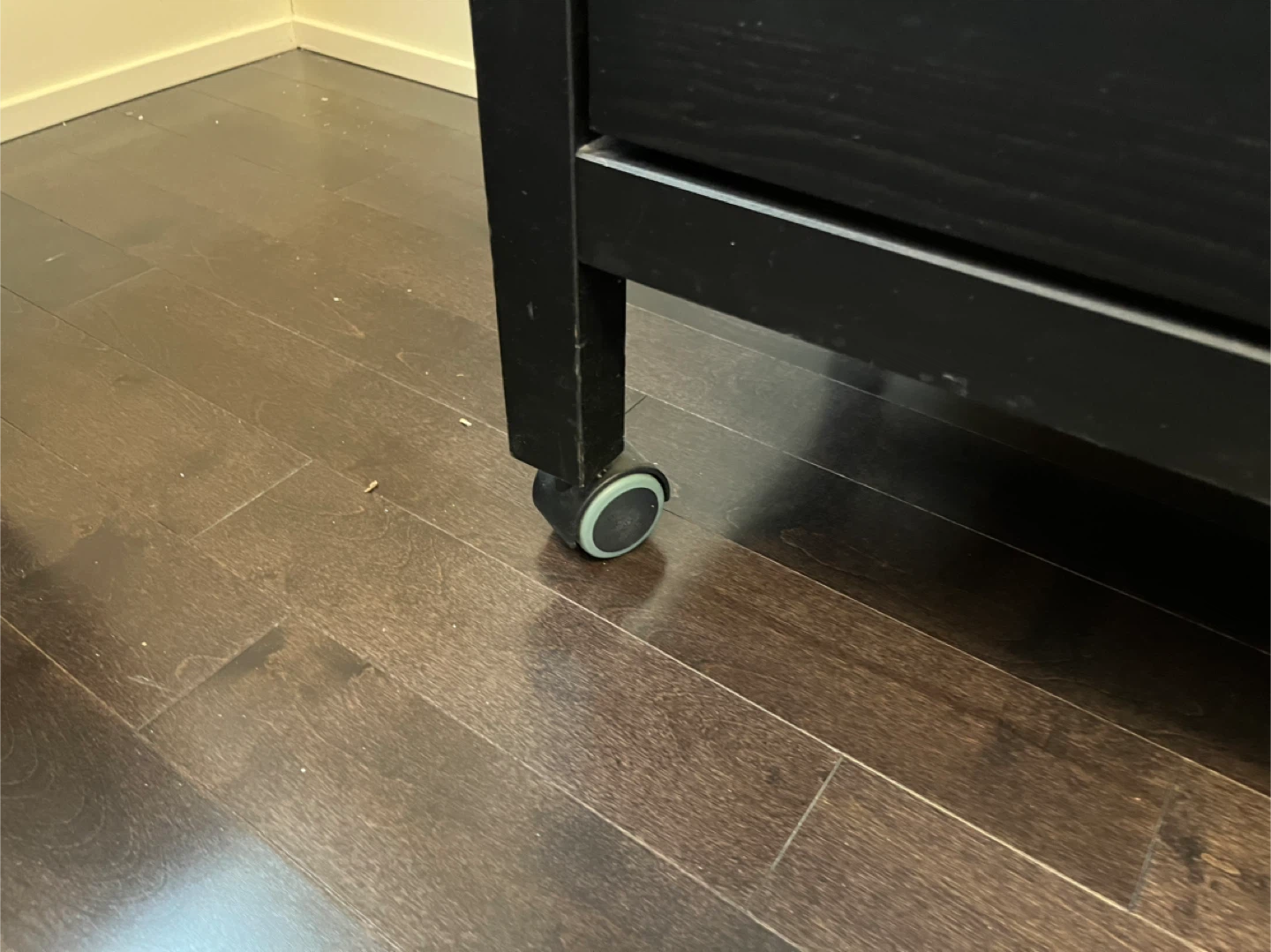 Espresso TV Stand with Drawers and Wheels - photo 5