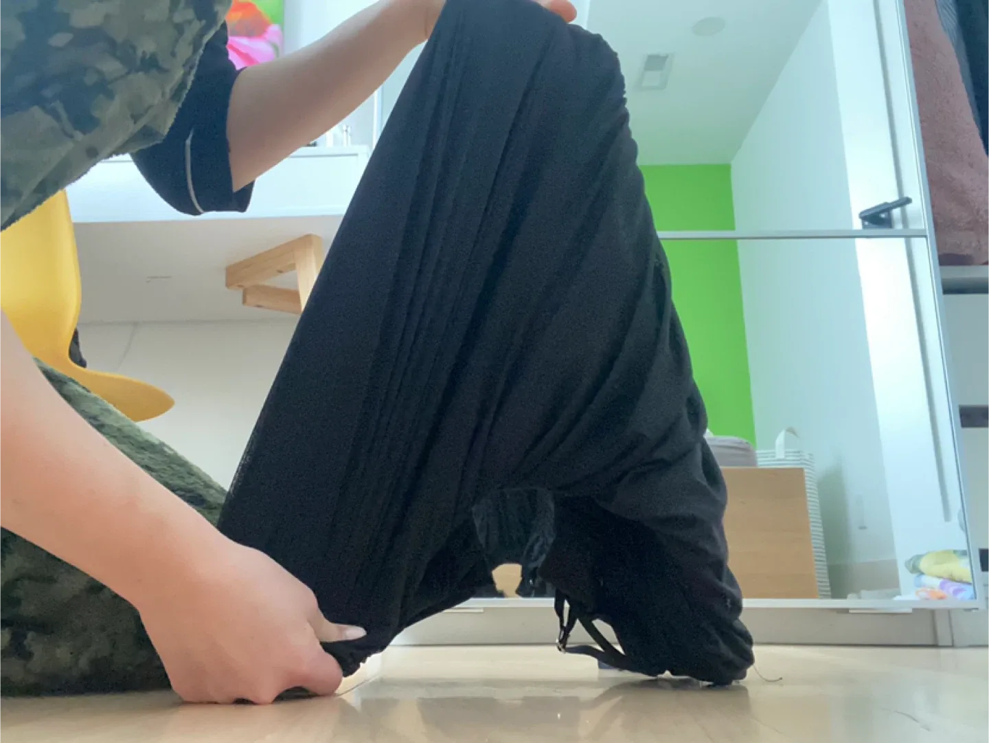 Black Ruched Mini Dress image indicator(3)