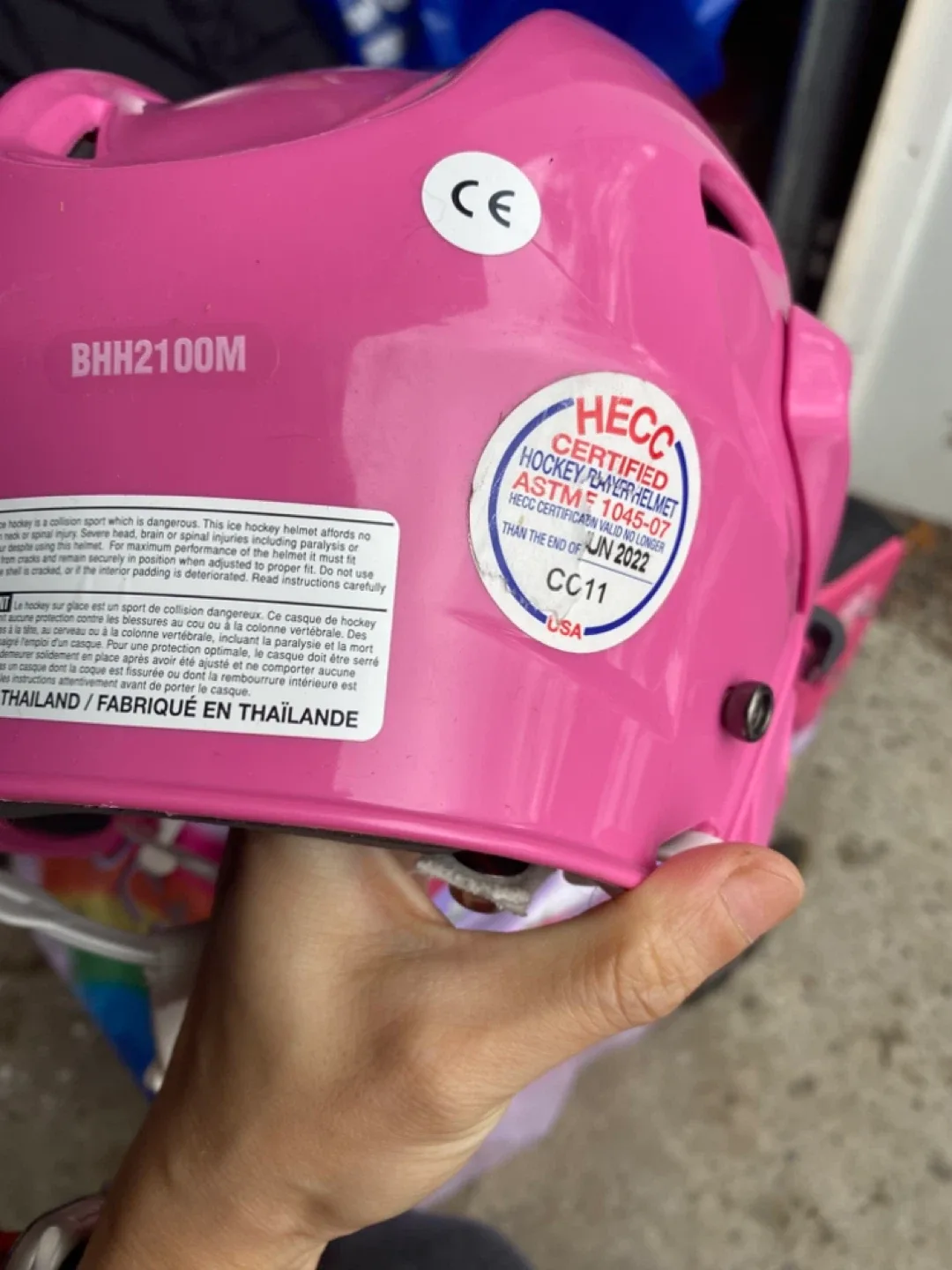 Bauer BHH2100M Pink Hockey Helmet With Cage Size S image indicator(6)