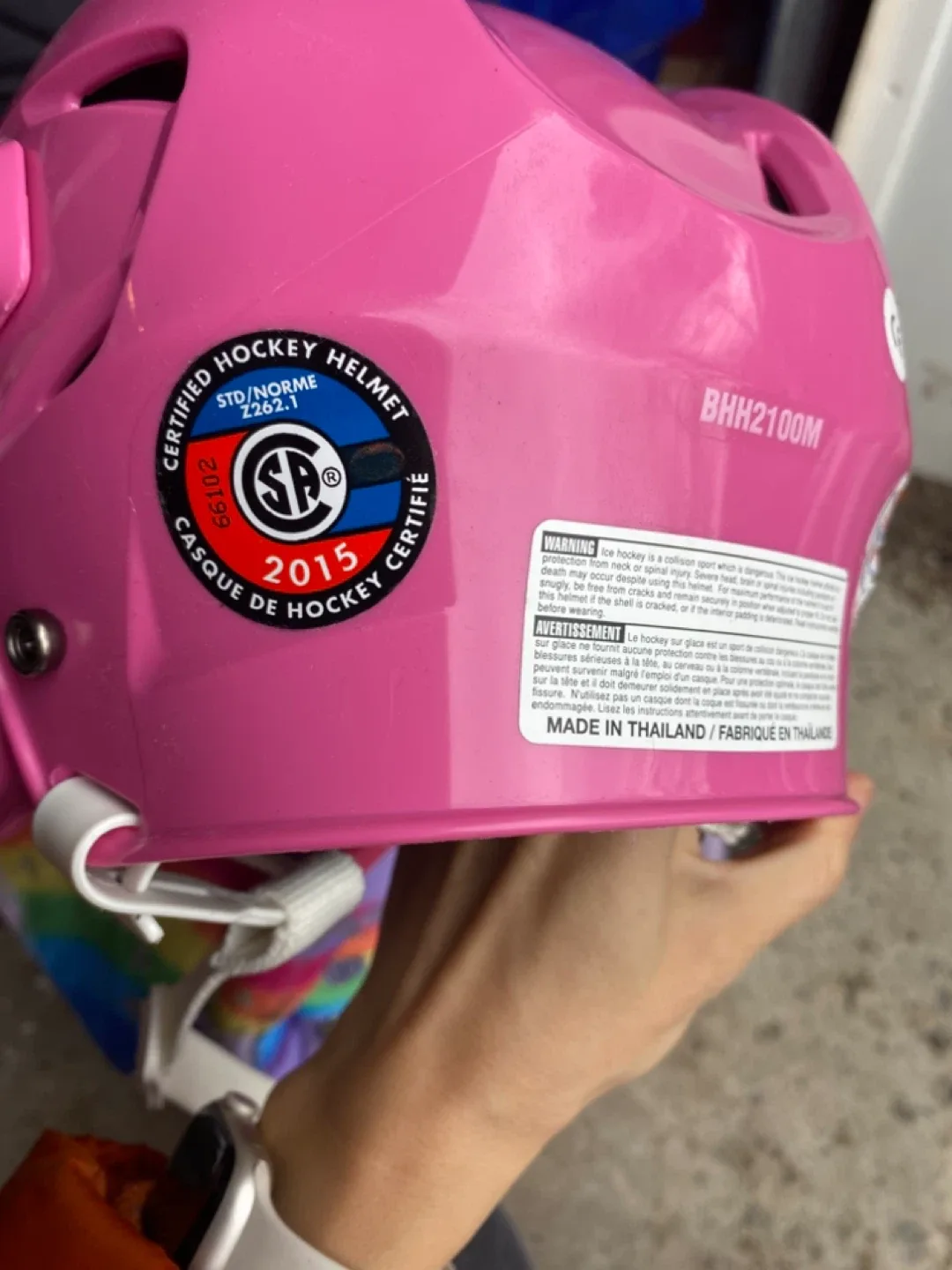 Bauer BHH2100M Pink Hockey Helmet With Cage Size S image indicator(5)