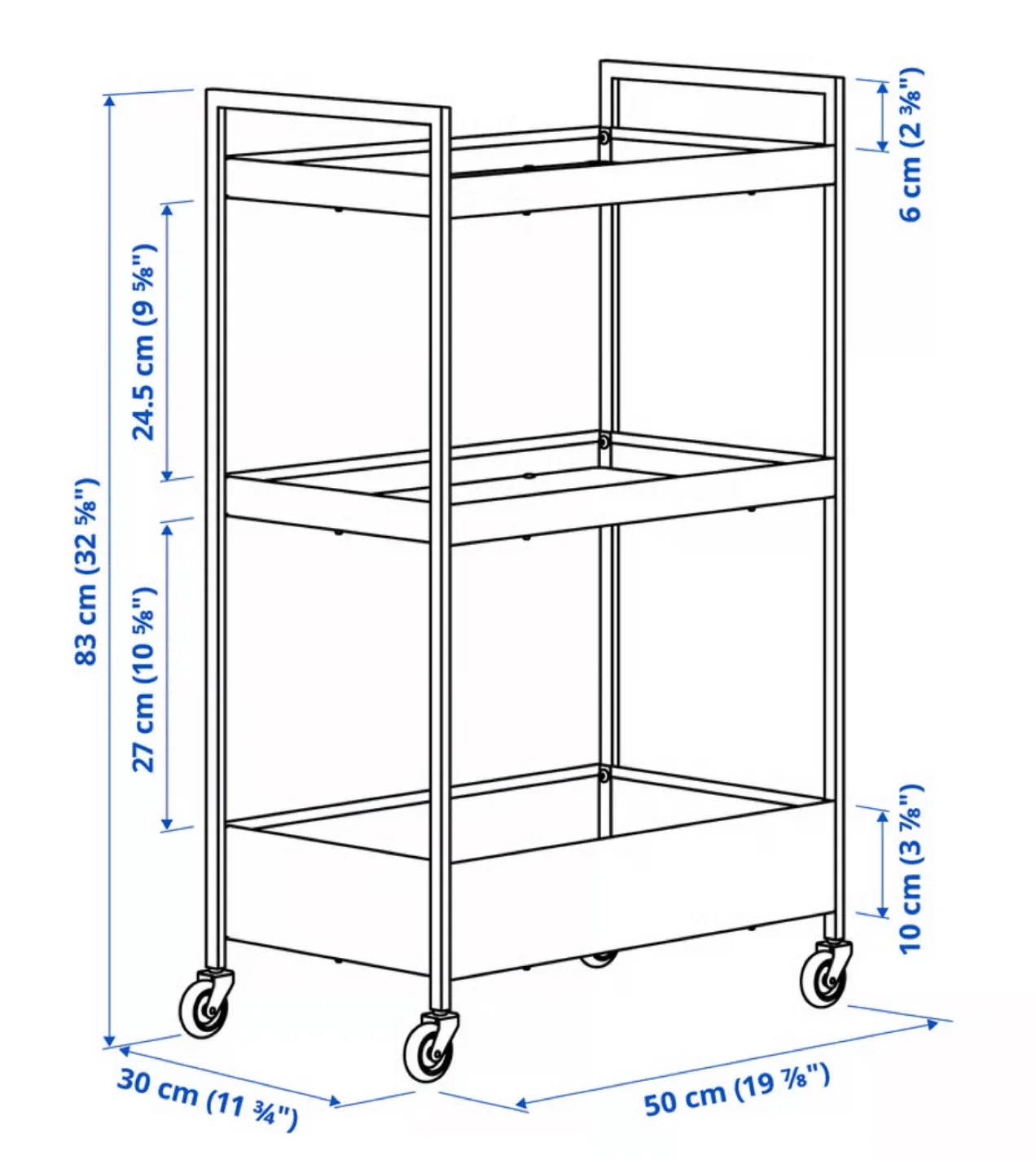 IKEA NISSAFORS Utility cart on wheels. Excellent condition! image indicator(4)