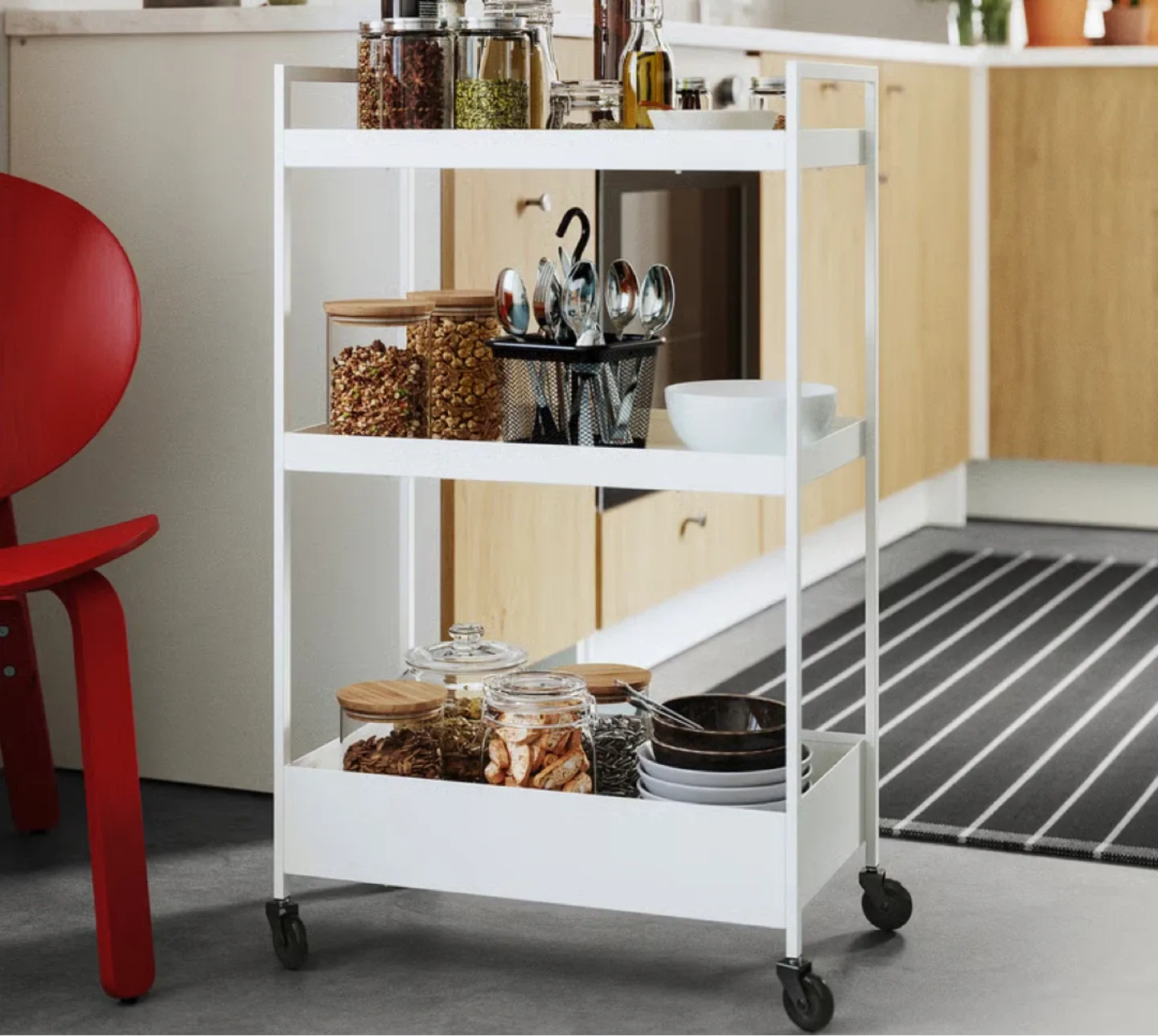 IKEA NISSAFORS Utility cart on wheels. Excellent condition! image indicator(3)