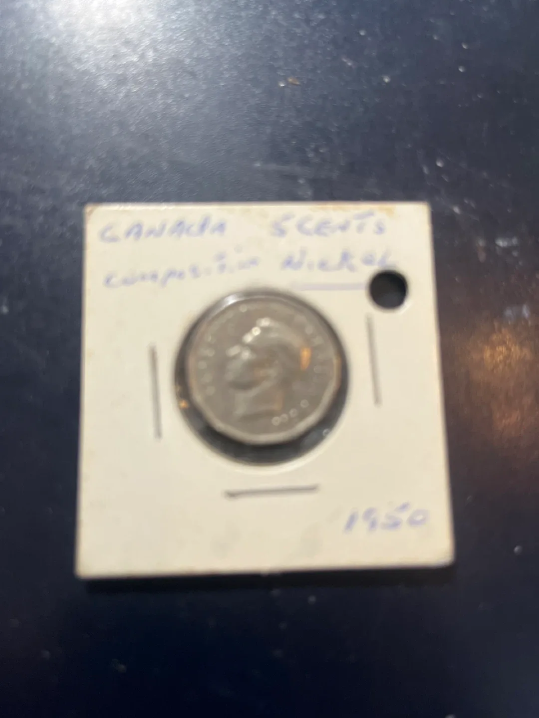 1950 Canada 5 Cents Composition Nickel Coin image indicator(2)