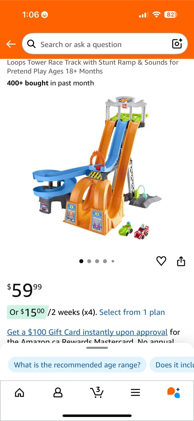 Hot Wheels Loops Tower Race Track - Ages 18+ Months