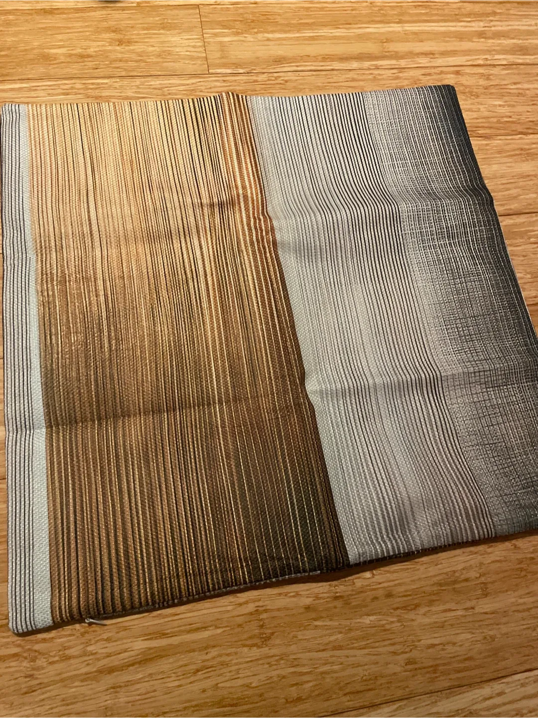 Brand new✨Set of 2 New Brown/Grey Striped Pillow Covers