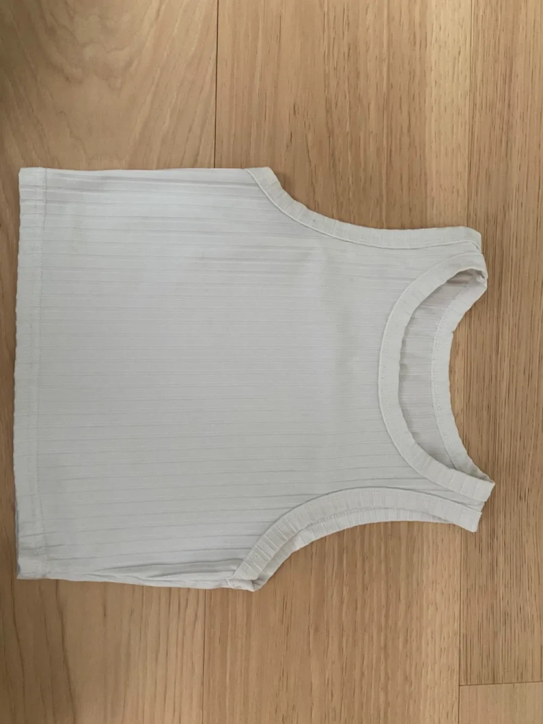 White Ribbed Tank Top