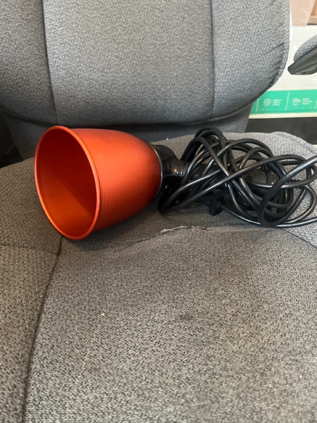 Orange Lamp with long cord