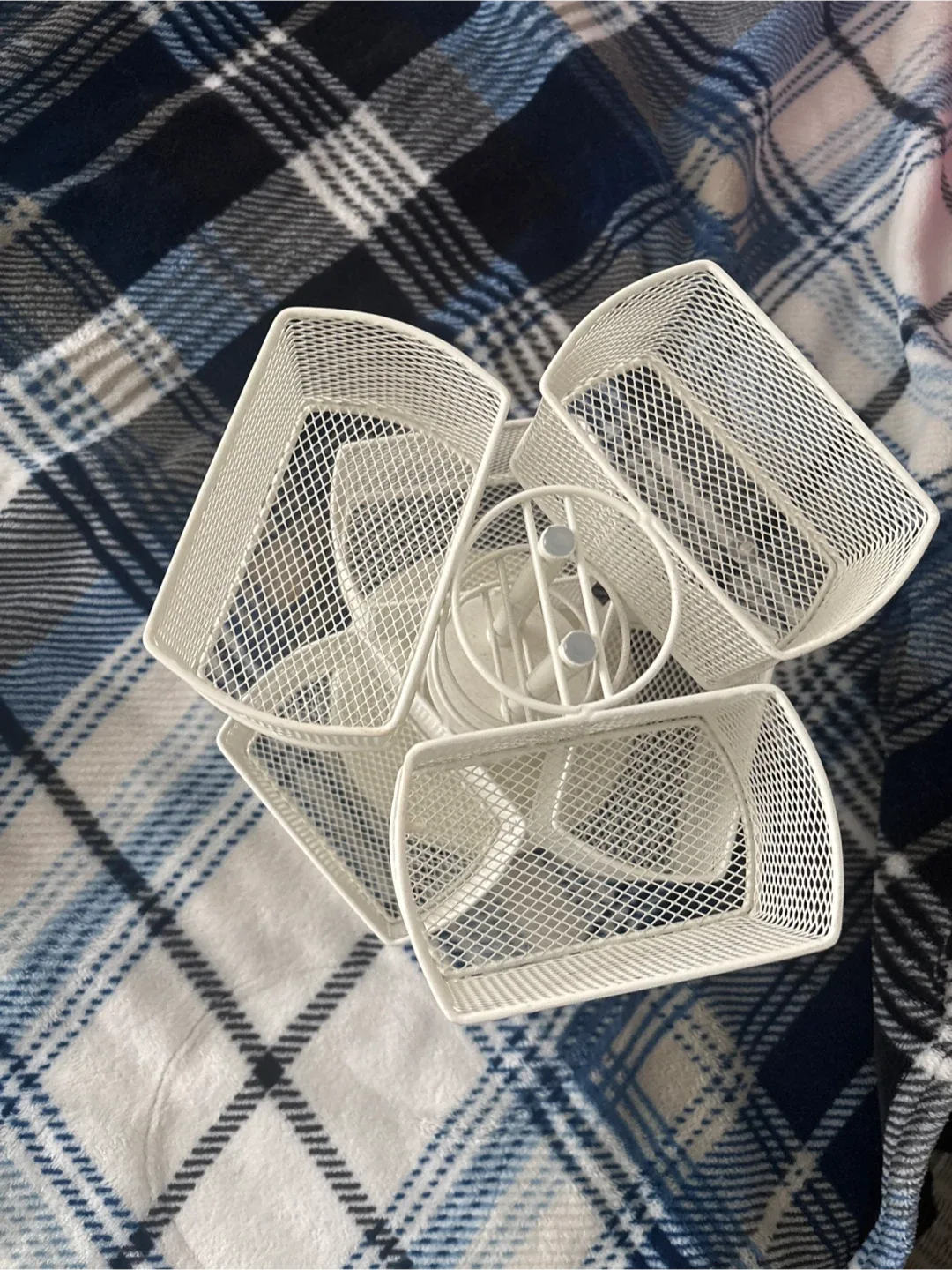 White Rotating Desk Organizer