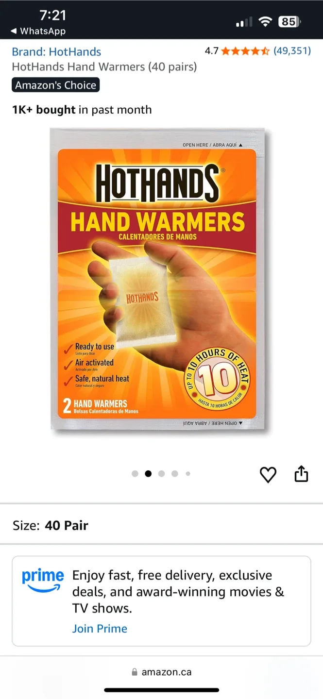 HotHands Hand Warmers - 40 Pairs image indicator(2)