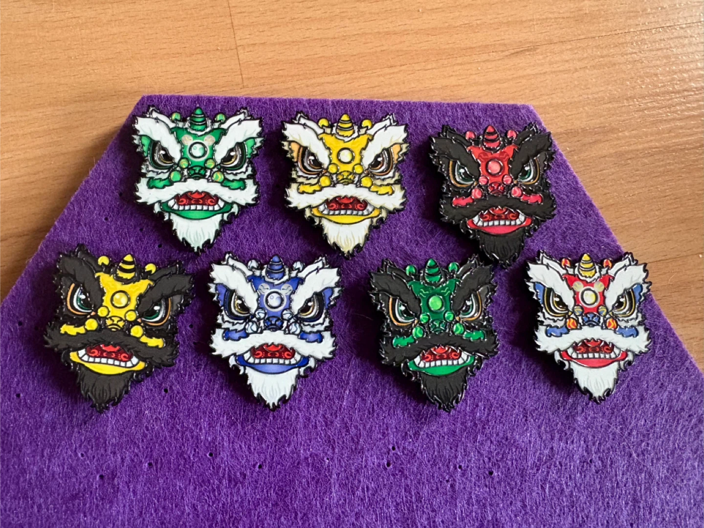Guochao Awakening Lion Enamel Pins  $5 each or $30 for the set