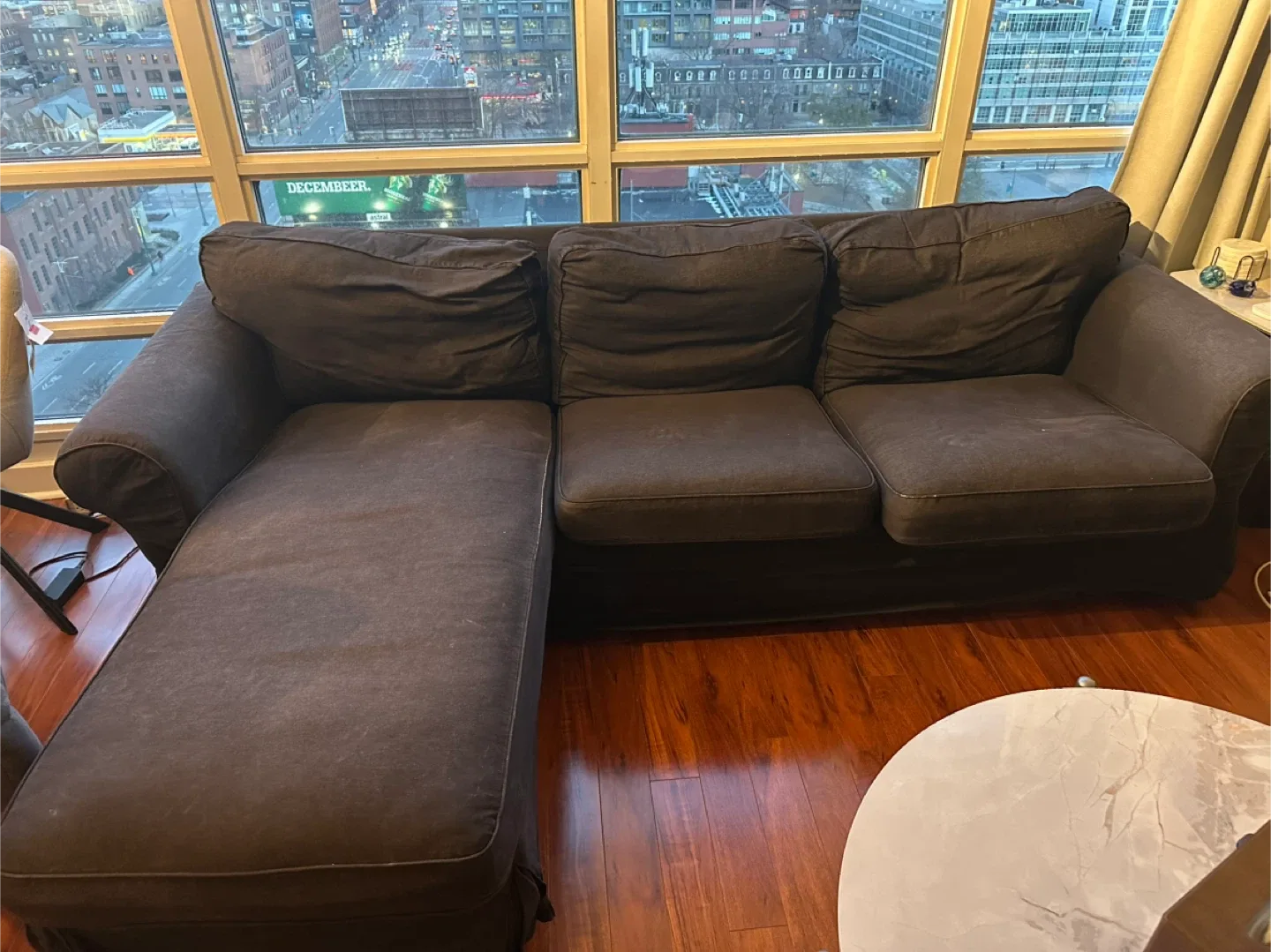 Grey Sectional Couch - $280