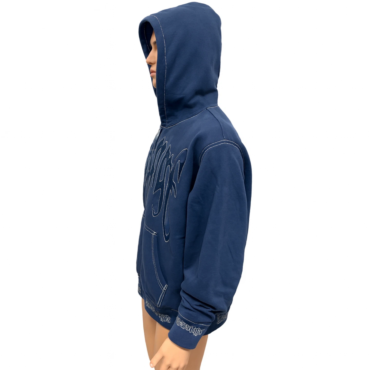 Men’s Revenge Blue Zip-Up Hoodie – Size Large – Streetwear - photo 3