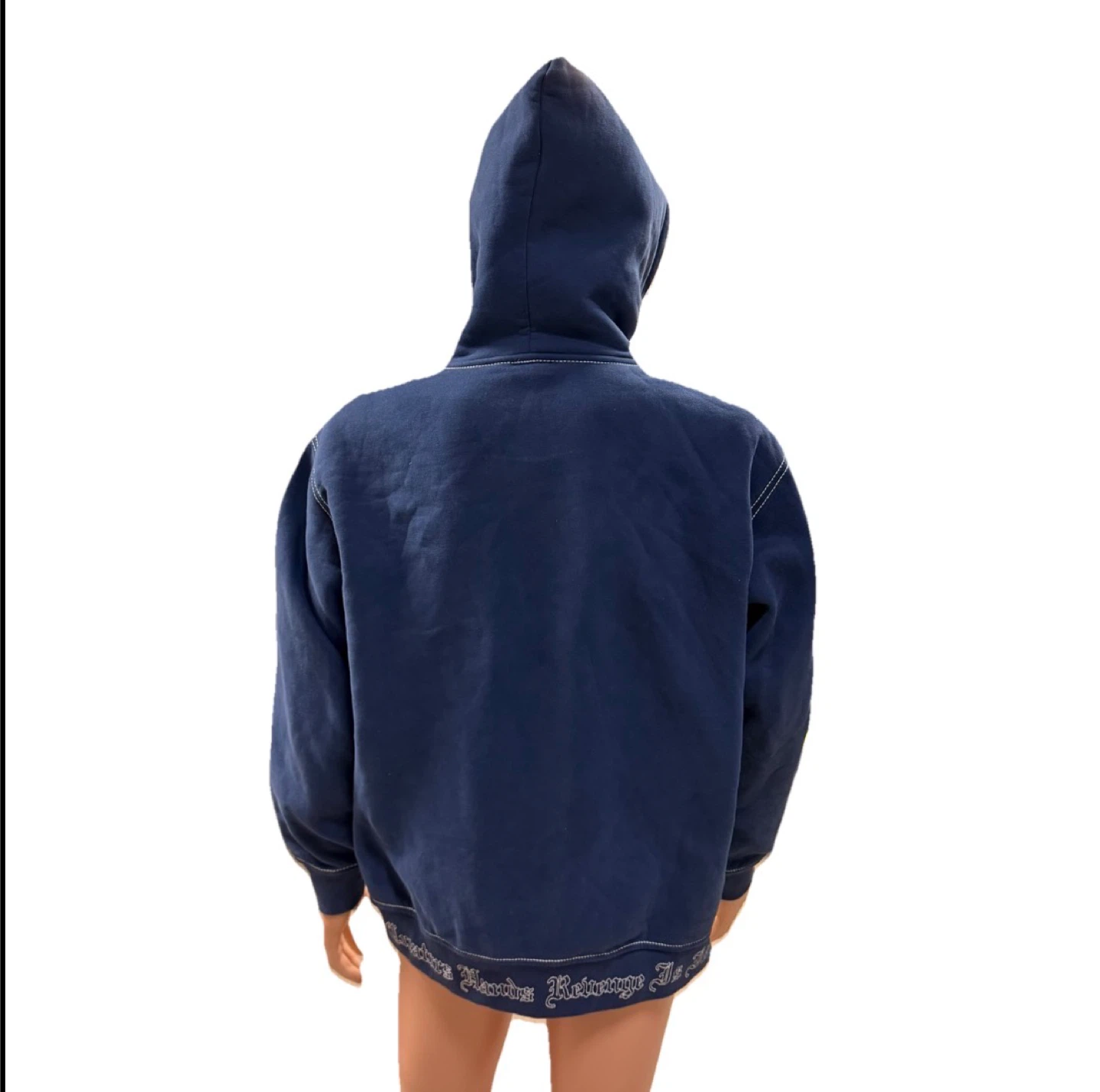 Men’s Revenge Blue Zip-Up Hoodie – Size Large – Streetwear - photo 2