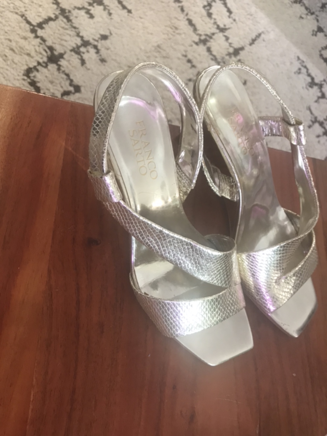 Franco Sarto Gold Wedge Sandals, Size 7.5 - photo 2