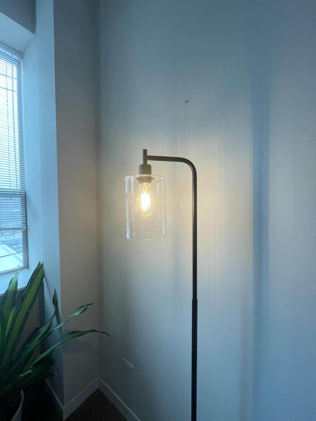 Industrial style Floor Lamp with Glass Shade #cleanout - photo 3
