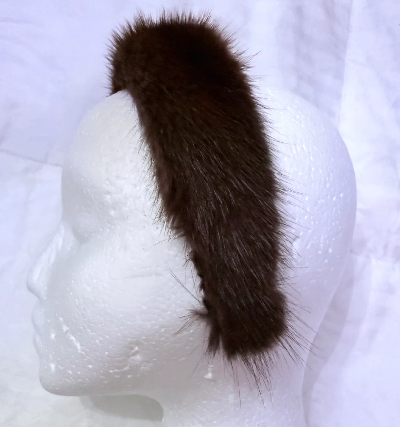 Mink Fur Headband - Brown image indicator(4)