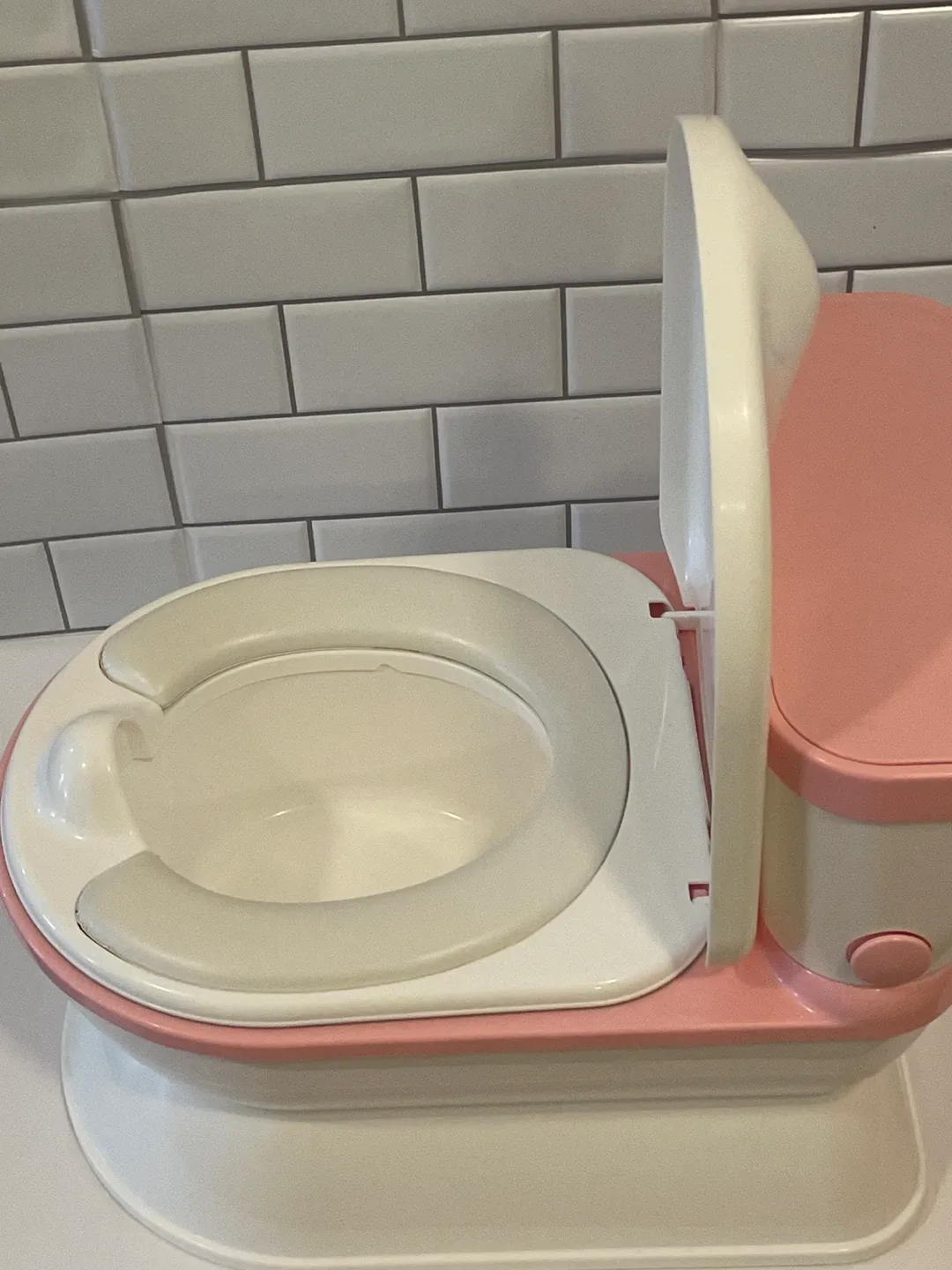 Pink & White Potty Training Toilet image indicator(2)