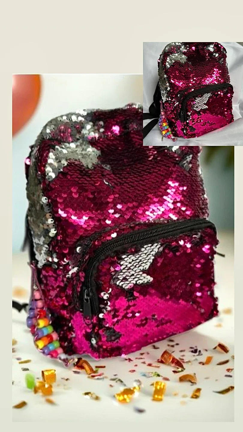 🎀 A pink sequin backpack for kids is the perfect Christmas gift!