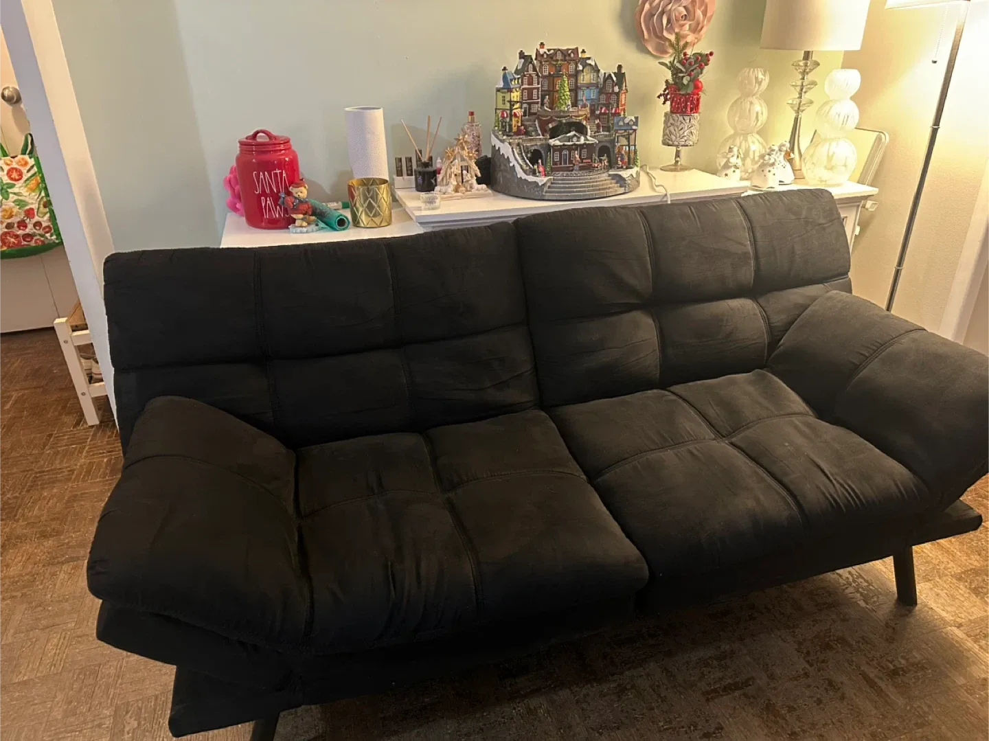 Black Memory Foam Futon Sofa Bed image indicator(4)