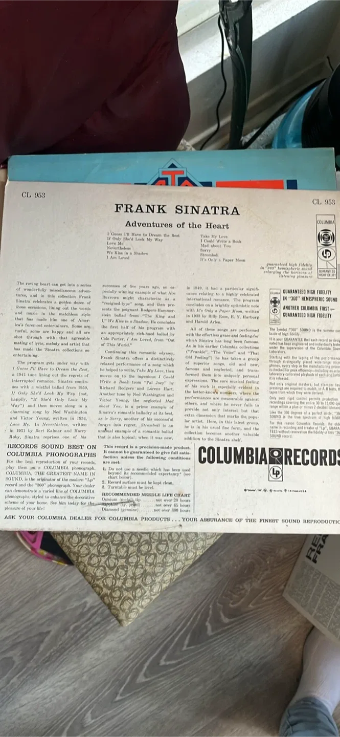 Frank Sinatra - Adventures of the Heart Vinyl Record image indicator(2)