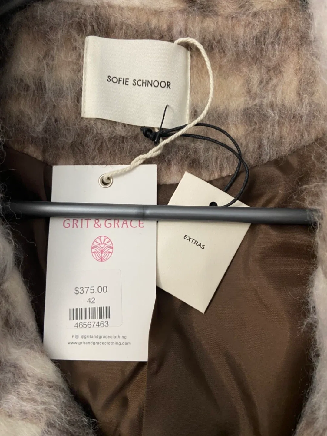 Sofie Schnoor Grit & Grace Plaid Jacket - Size 42 image indicator(3)