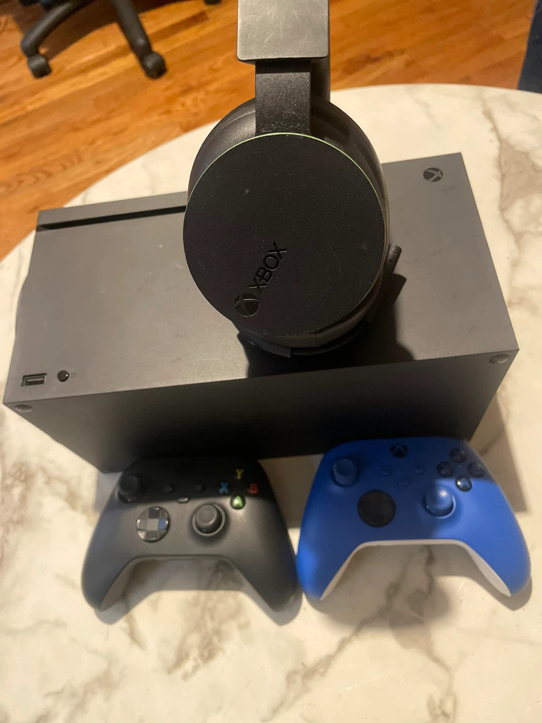 Xbox Series X Console with Controllers and headset