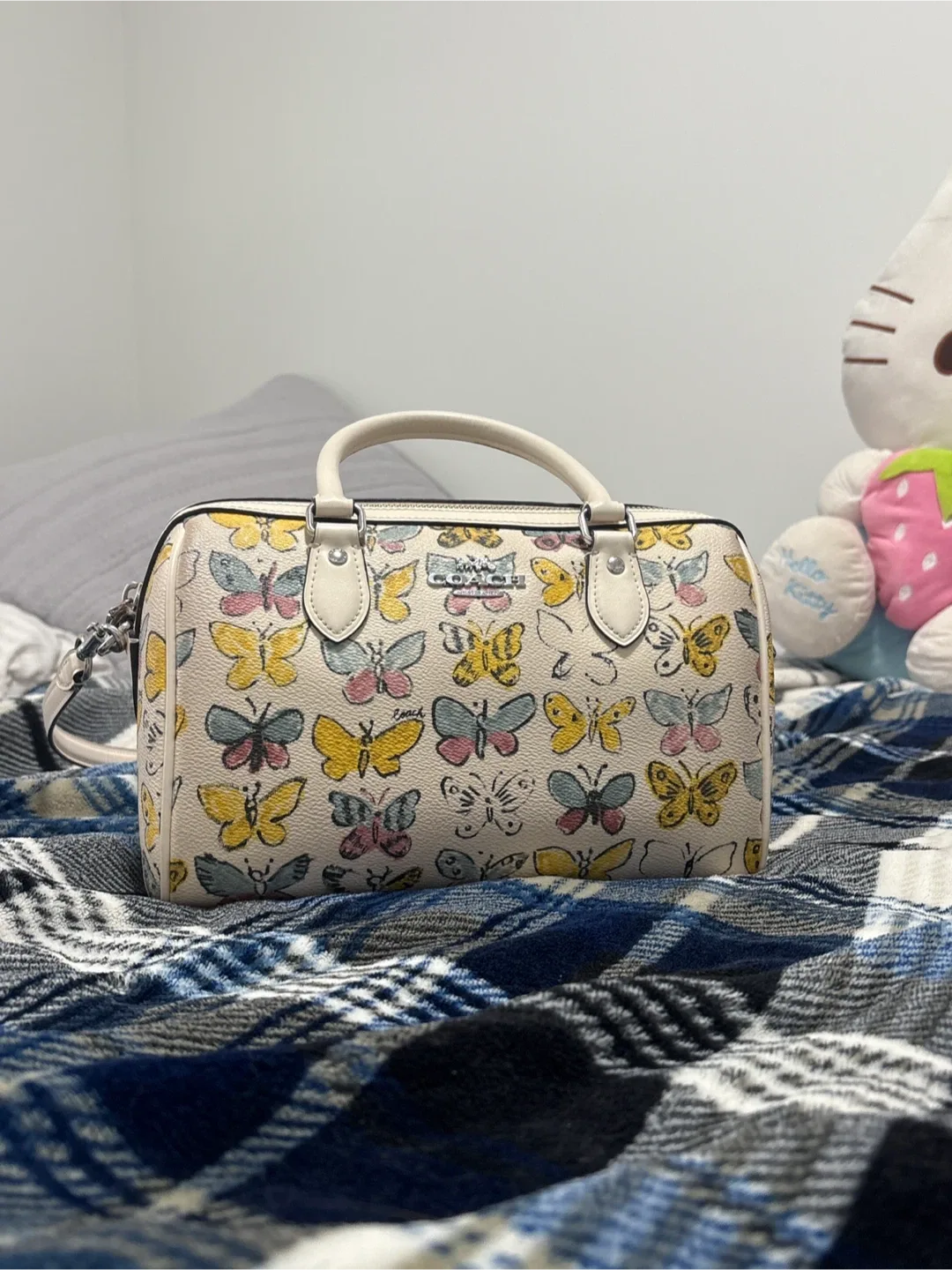 Coach Butterfly Print Satchel Bag